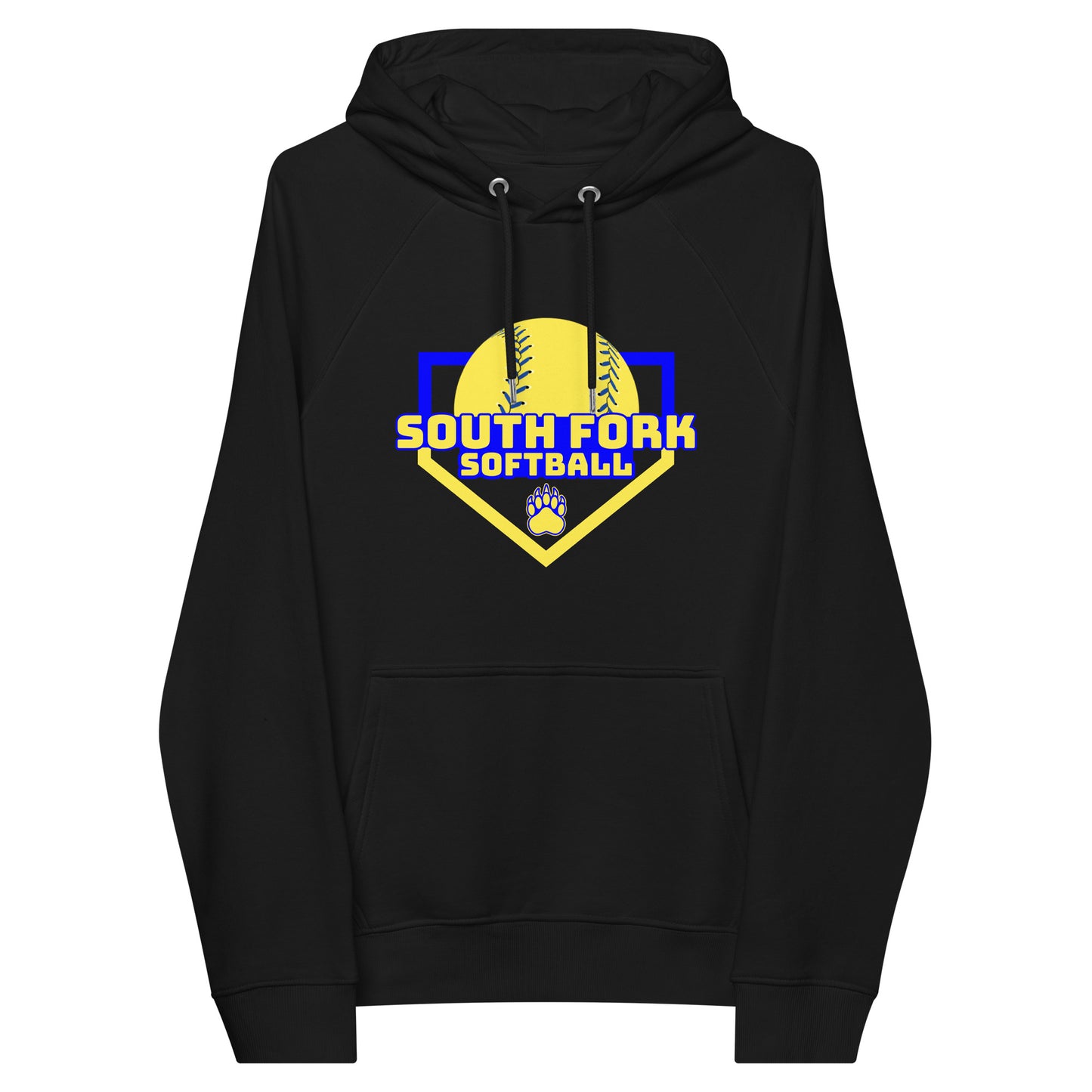 South Fork Softball Home Plate Hoodie Organic Cotton