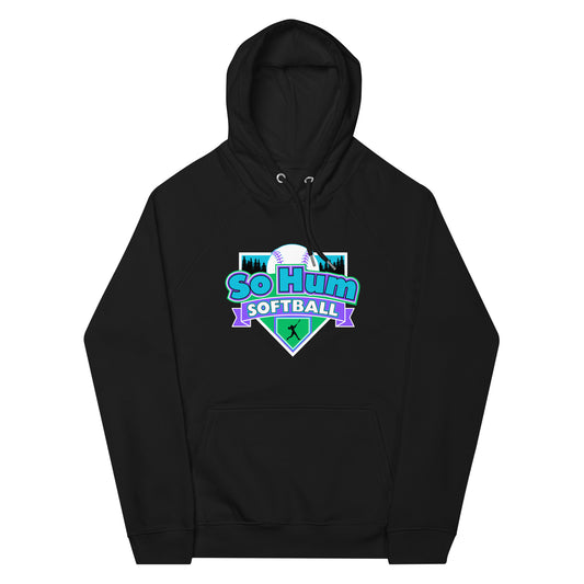 So Hum Softball eco raglan hoodie