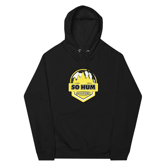 So Hum Soccer Yellow eco raglan hoodie