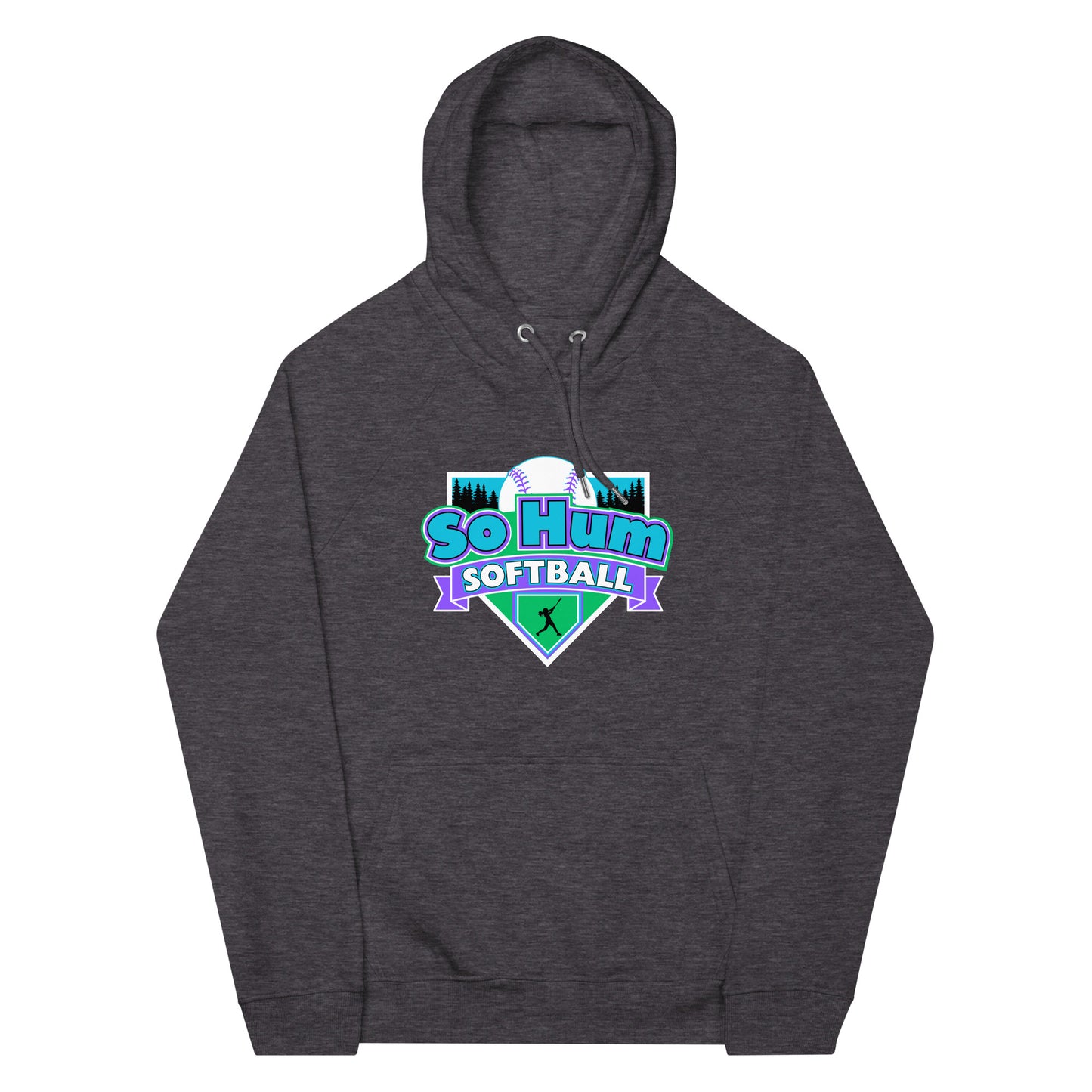 So Hum Softball eco raglan hoodie