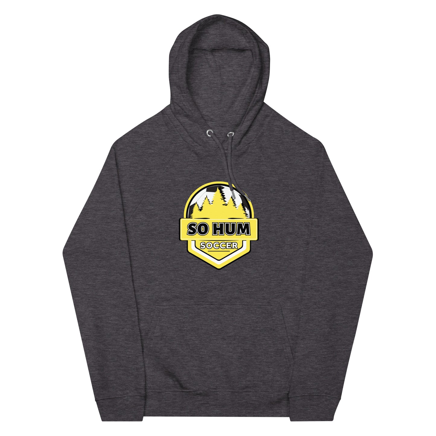 So Hum Soccer Yellow eco raglan hoodie