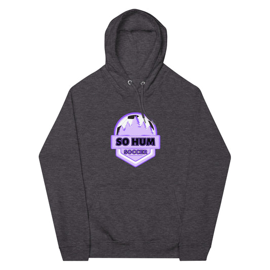 So Hum Soccer Purple eco raglan hoodie