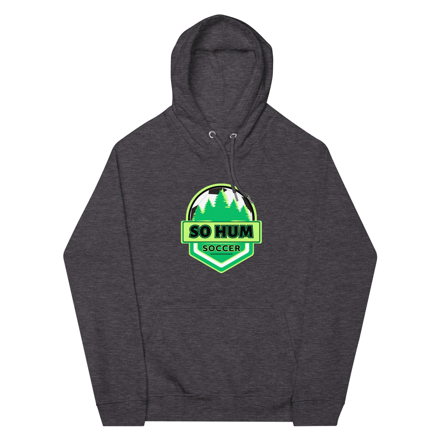 So Hum Soccer Green eco raglan hoodie