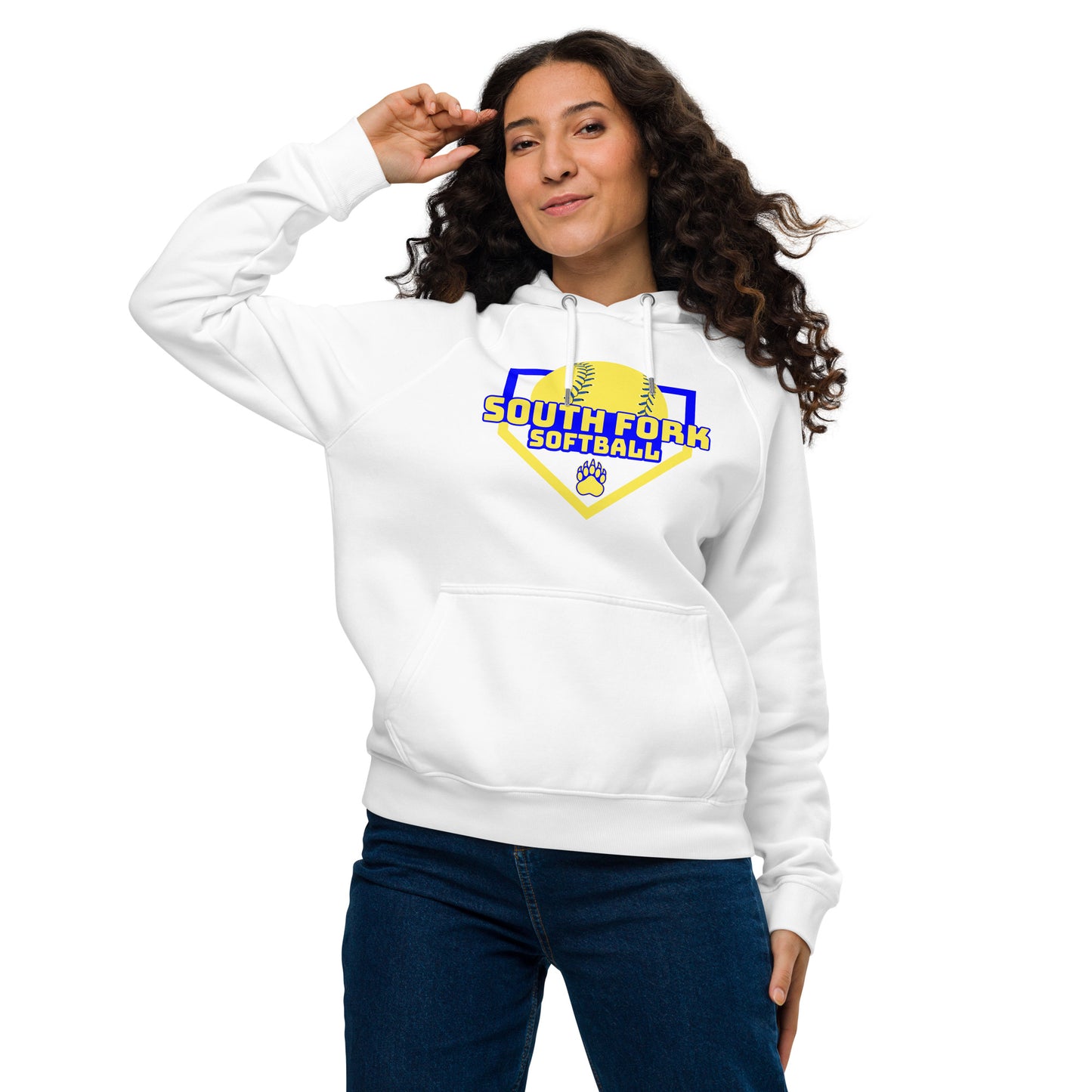 South Fork Softball Home Plate Hoodie Organic Cotton