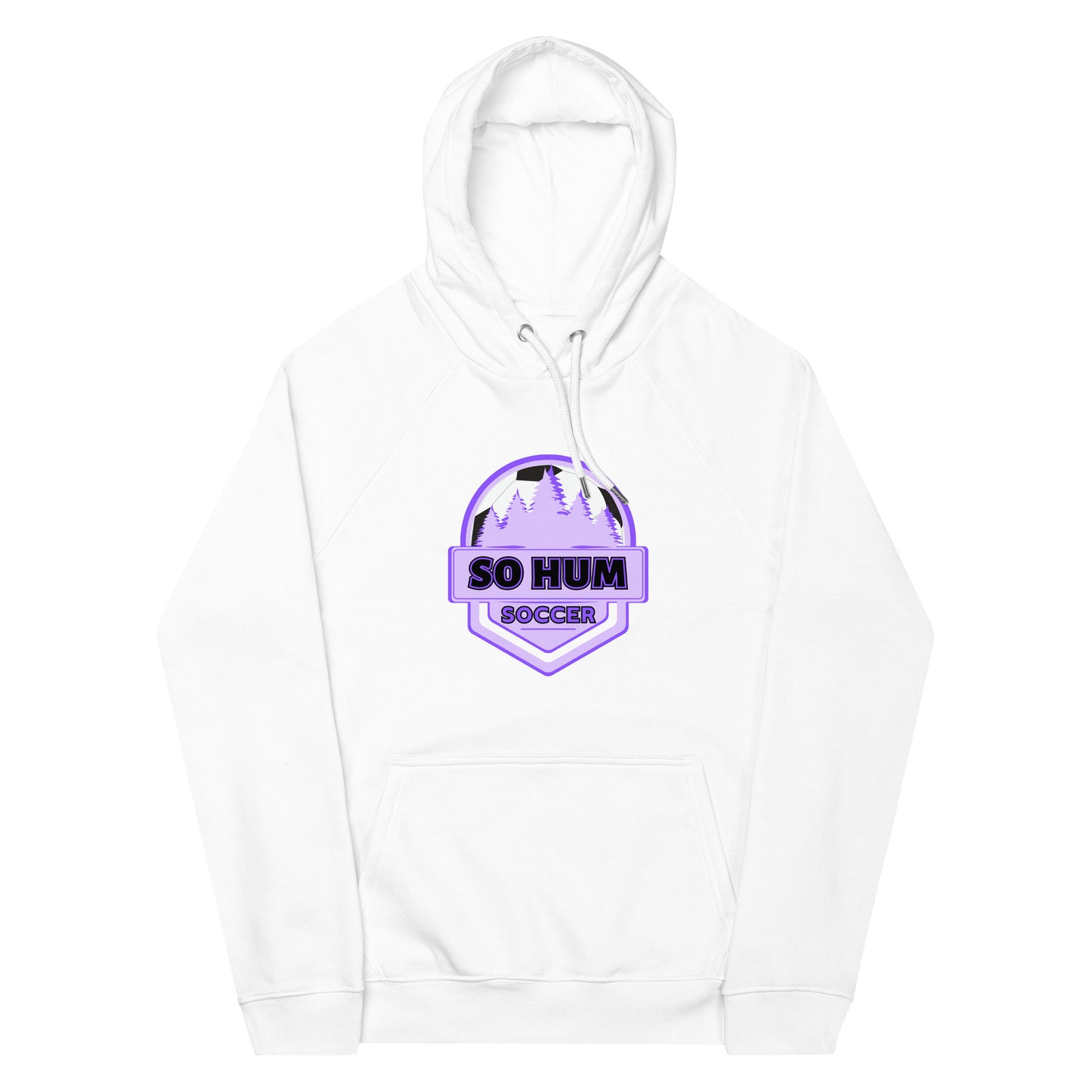 So Hum Soccer Purple eco raglan hoodie