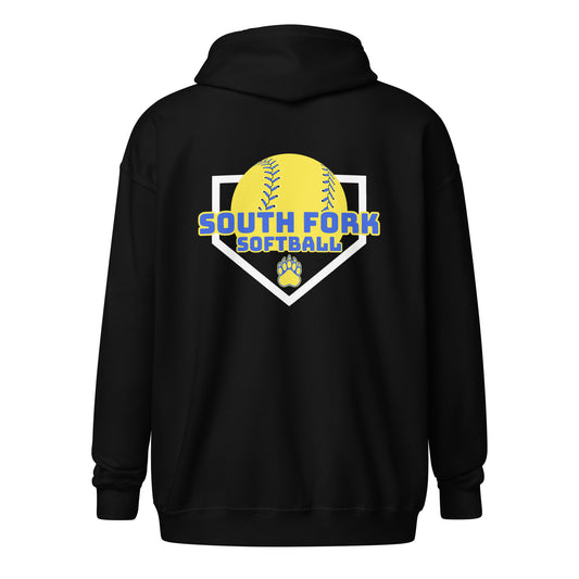 South Fork Softball Home Plate Unisex heavy blend zip hoodie