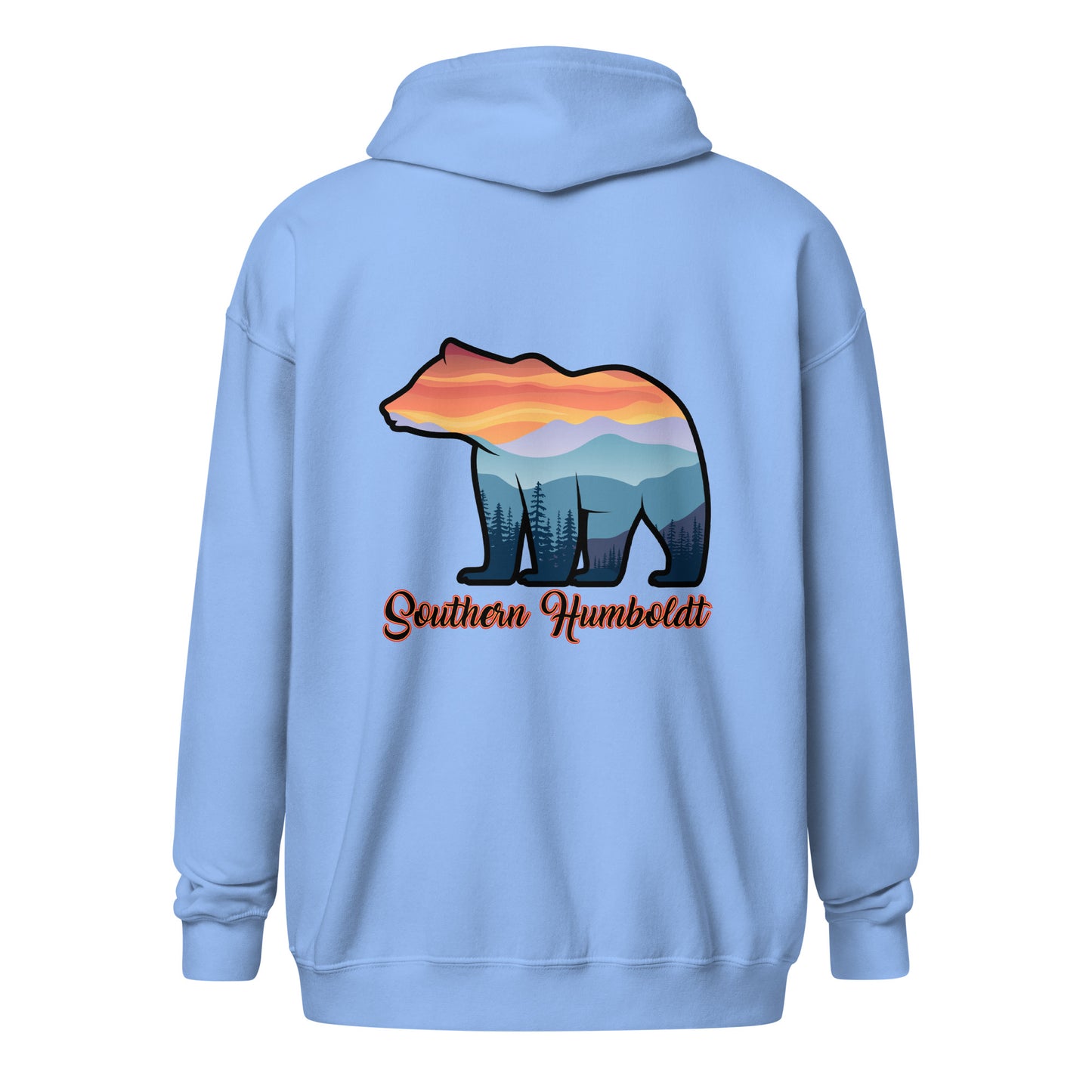 Southern Humboldt Bear Sunset heavy blend zip hoodie