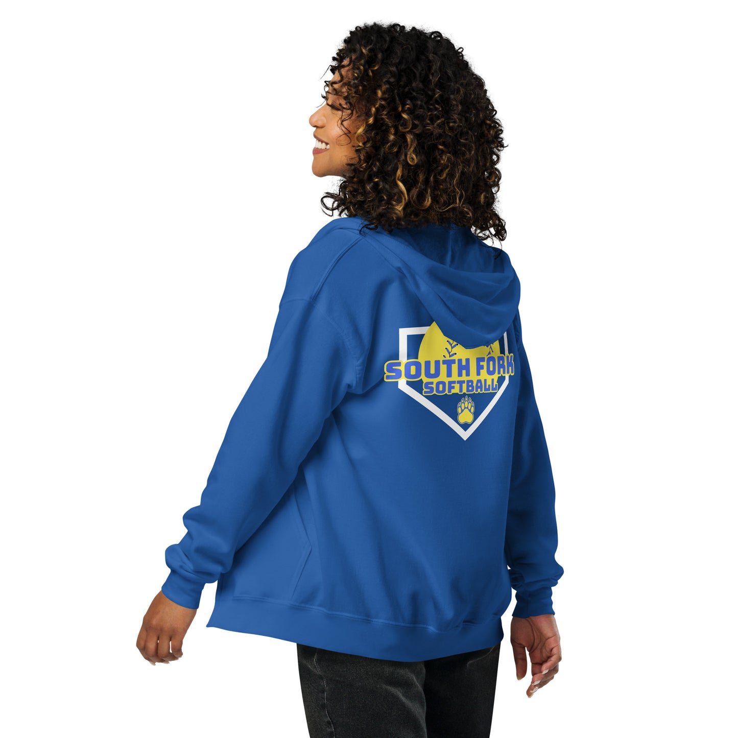 South Fork Softball Home Plate Unisex heavy blend zip hoodie