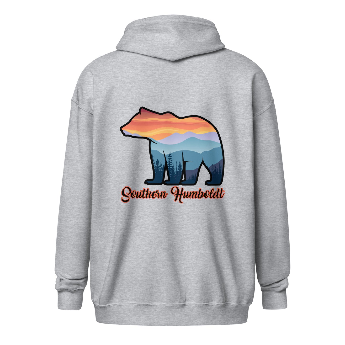 Southern Humboldt Bear Sunset heavy blend zip hoodie