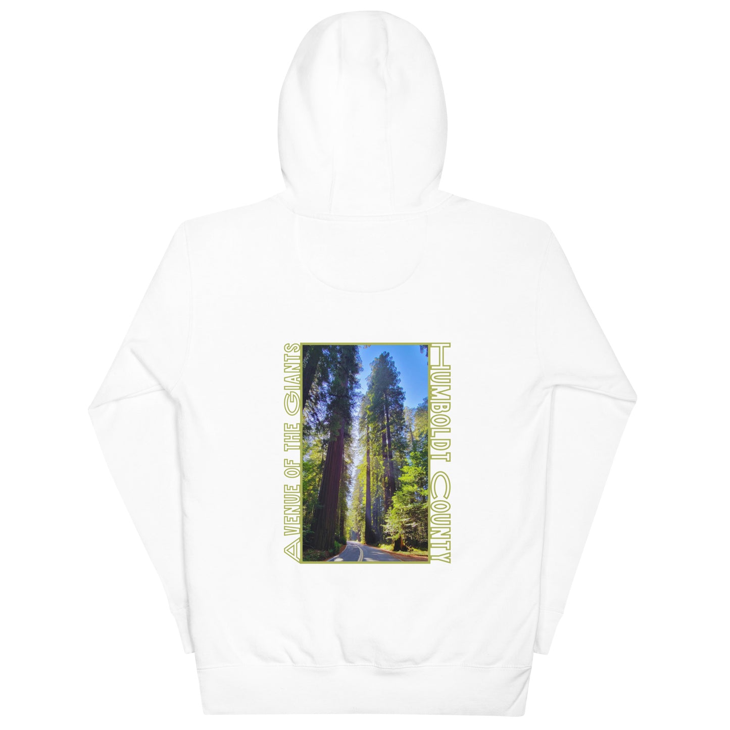 Avenue of the Giants Green Cotton Hoodie