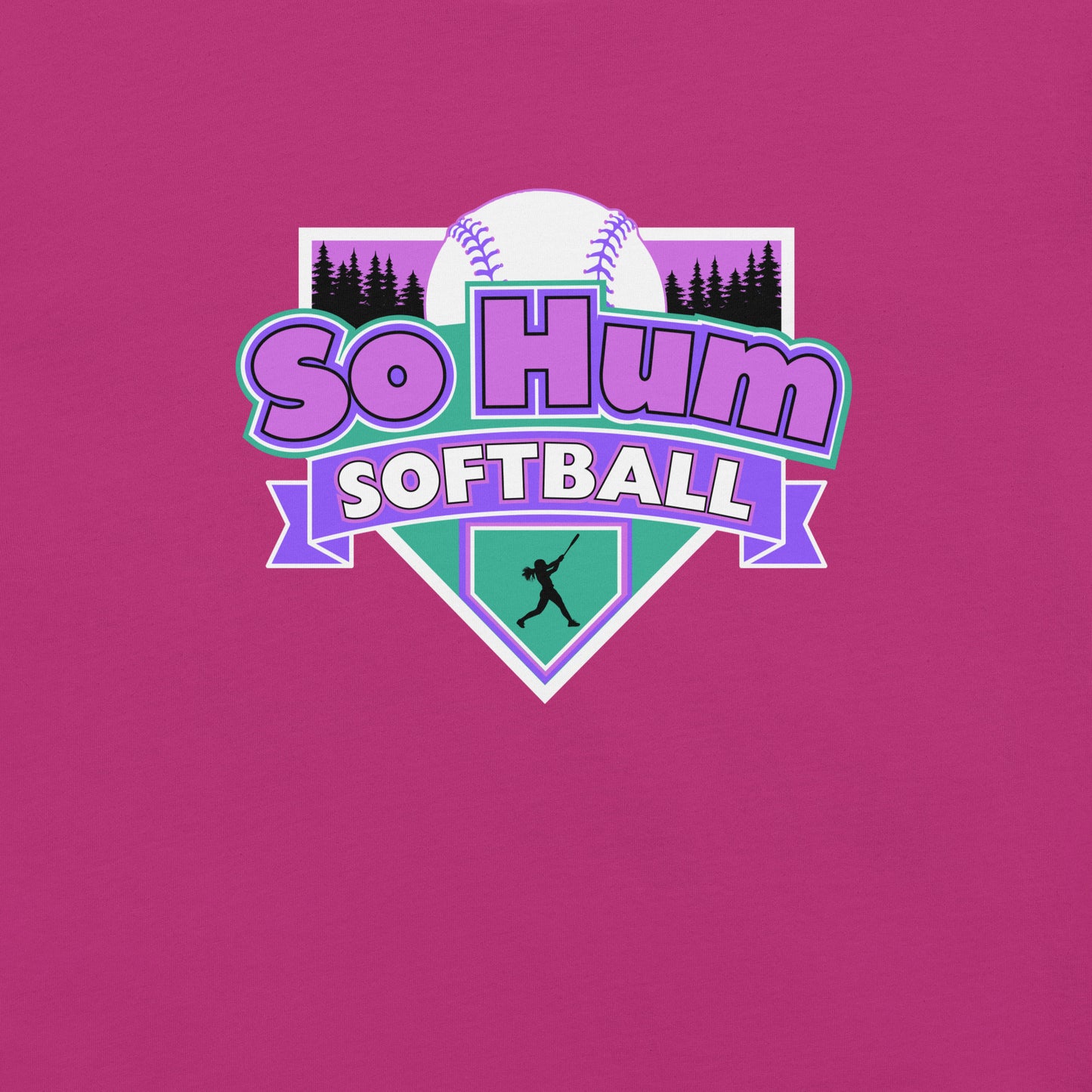 So Hum Softball Pink t-shirt