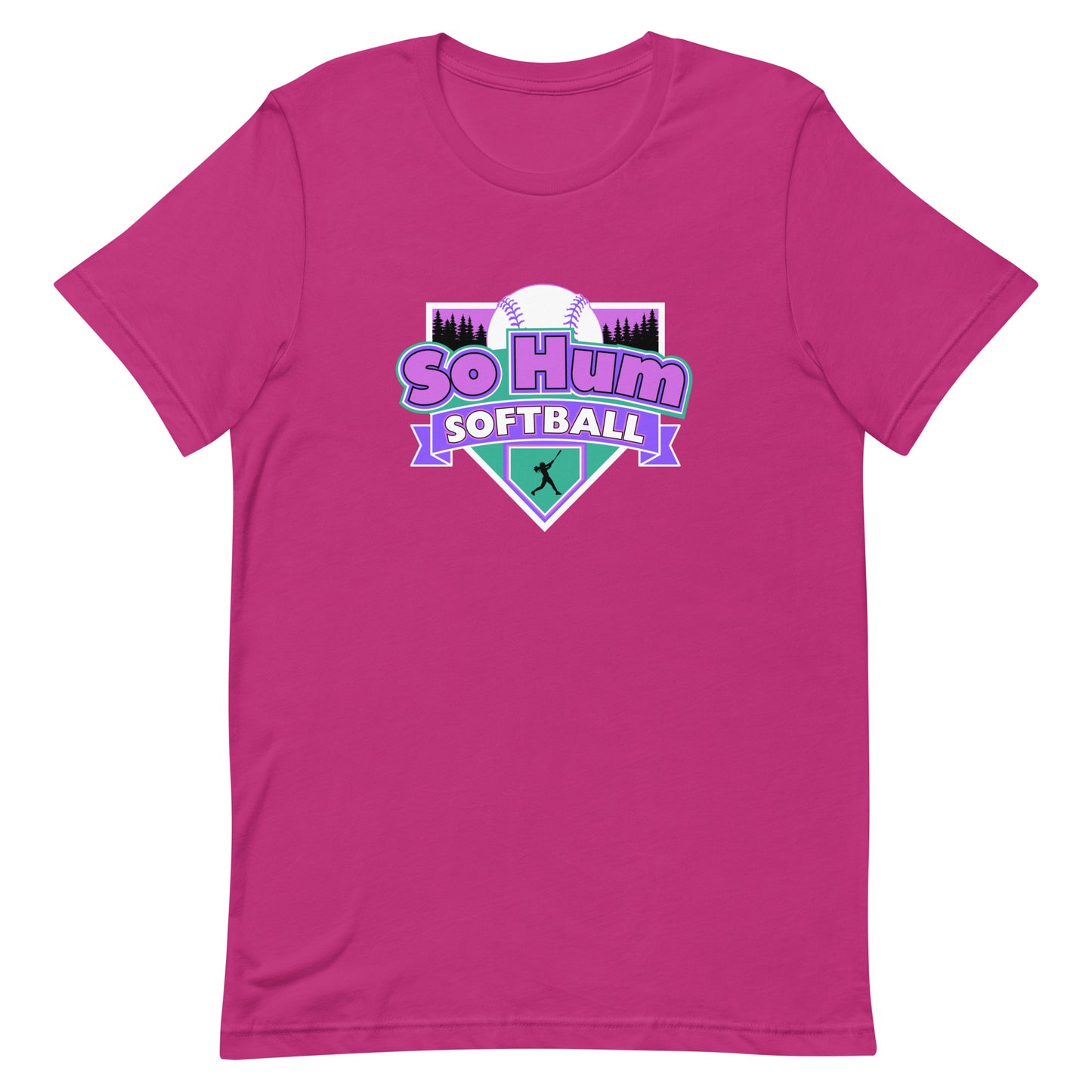 So Hum Softball Pink t-shirt