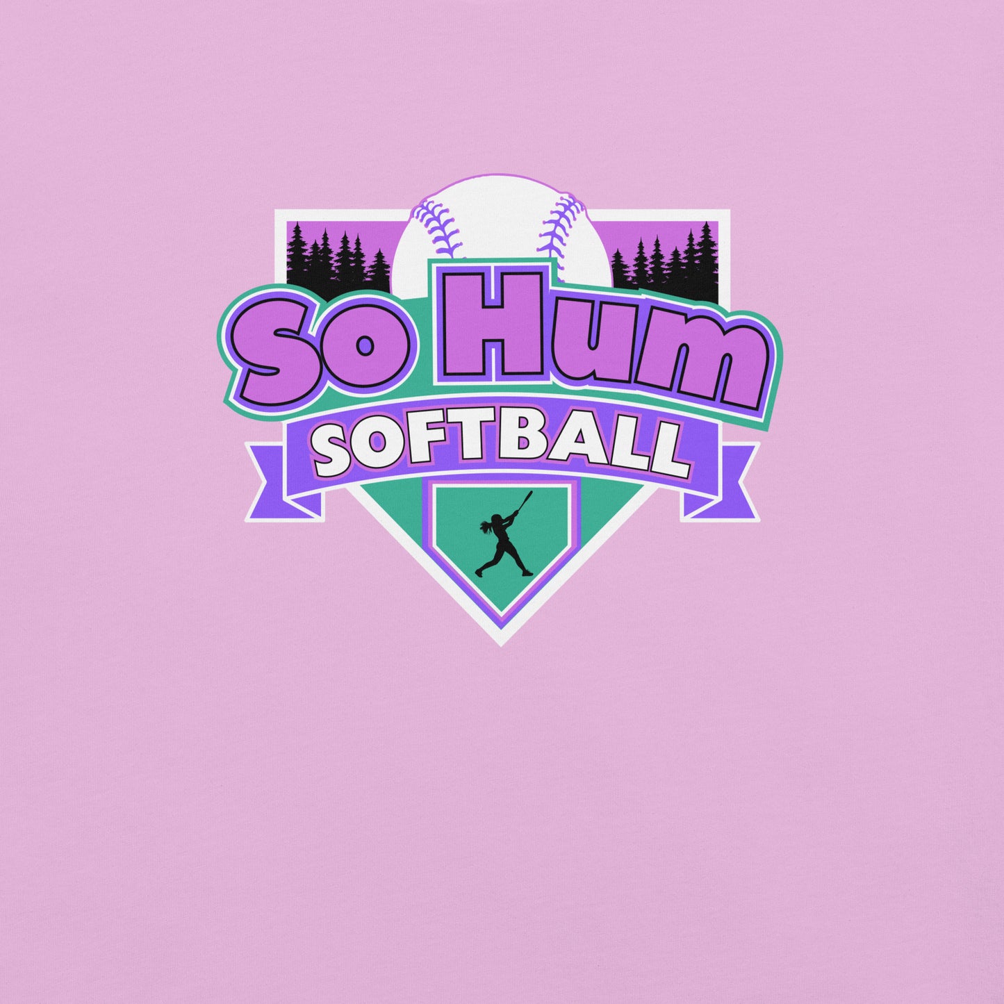 So Hum Softball Pink t-shirt