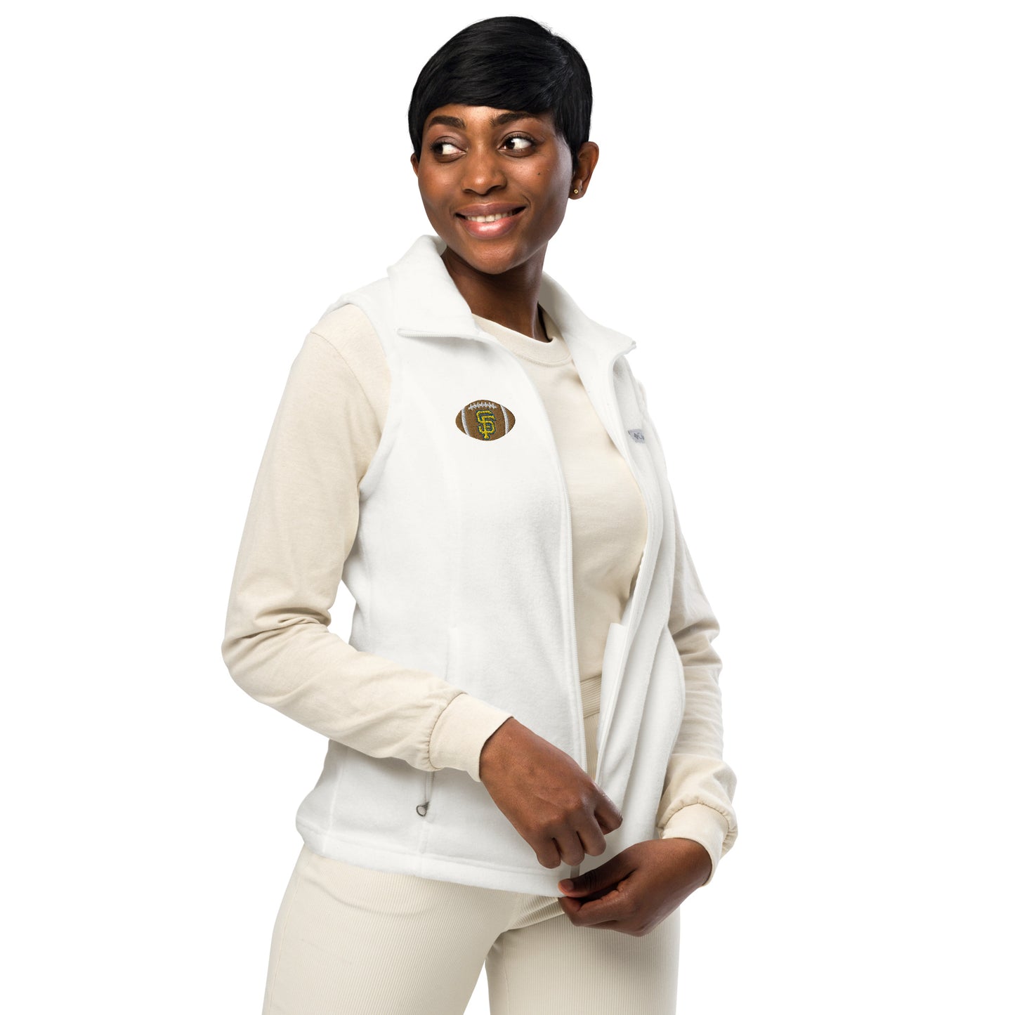 SF Football Women’s Columbia fleece vest