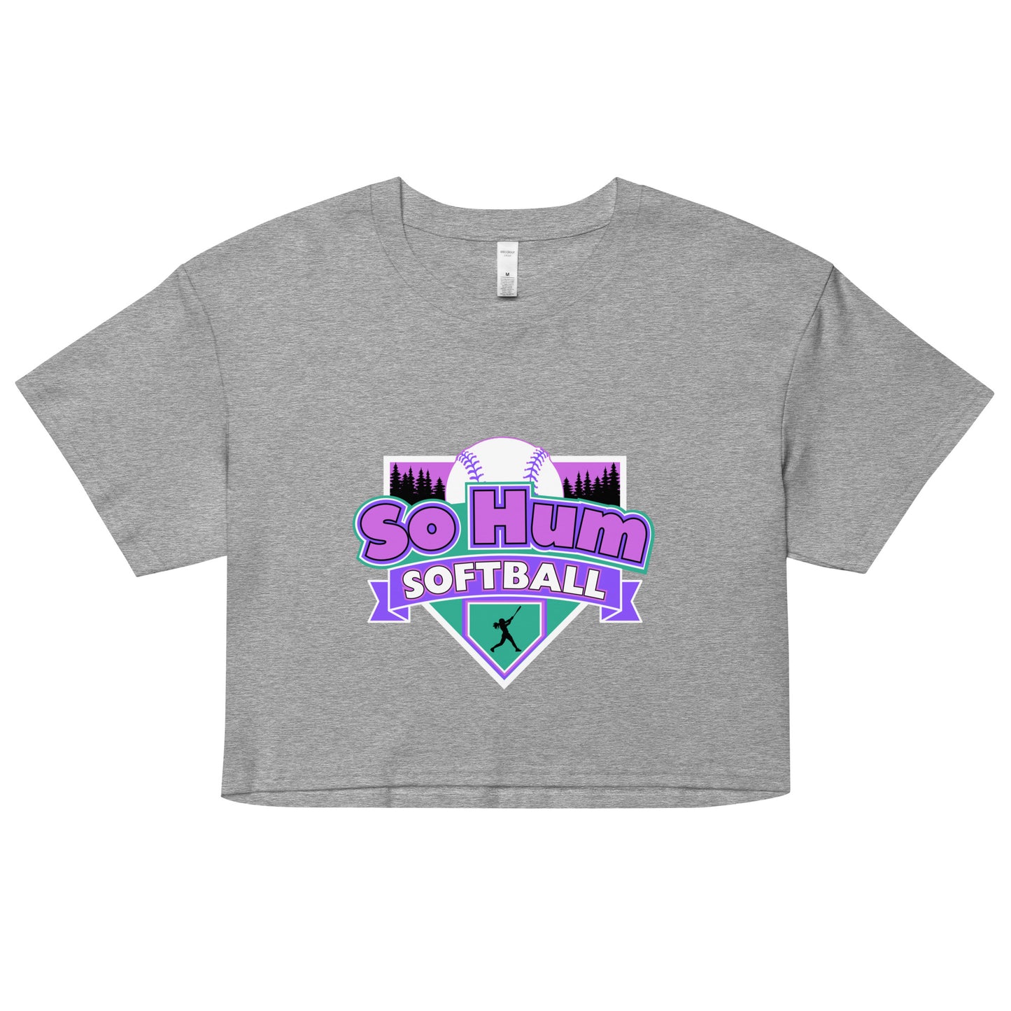 So Hum Softball Pink Women’s crop top