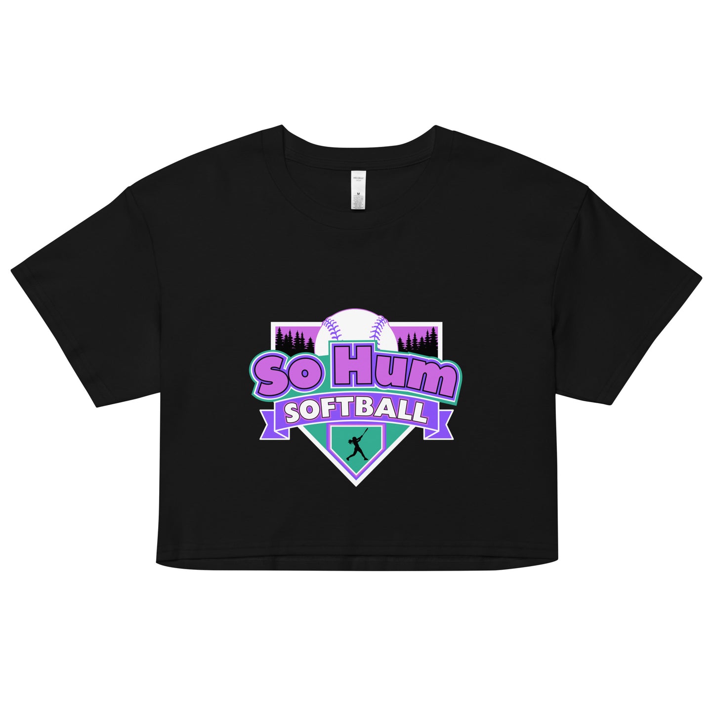 So Hum Softball Pink Women’s crop top