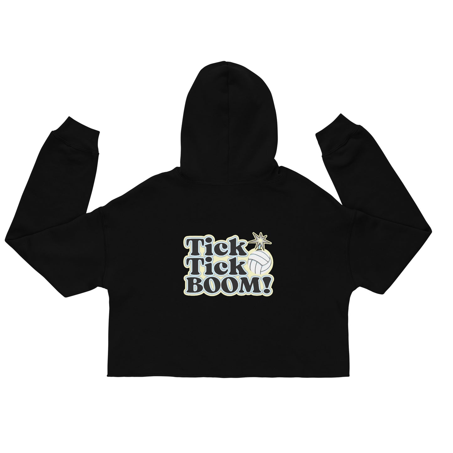 Volleyball Tick Tick BOOM Crop Hoodie