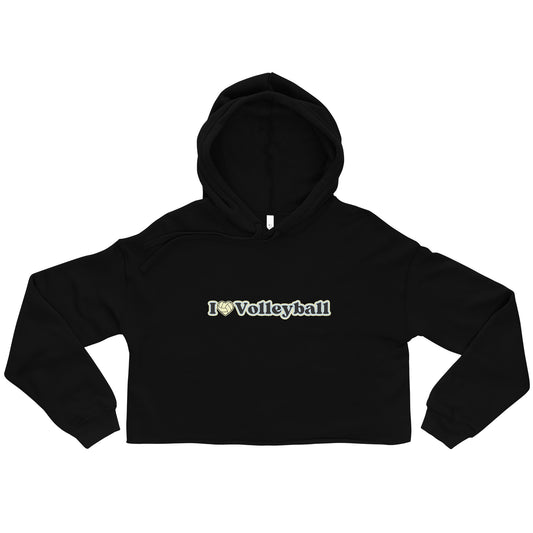 Volleyball Tick Tick BOOM Crop Hoodie