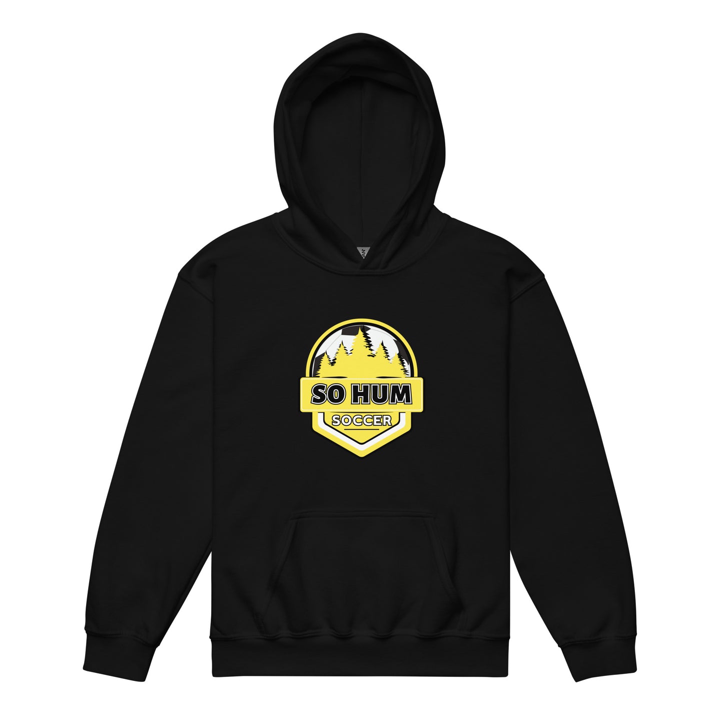 So Hum Soccer Yellow Youth heavy blend hoodie