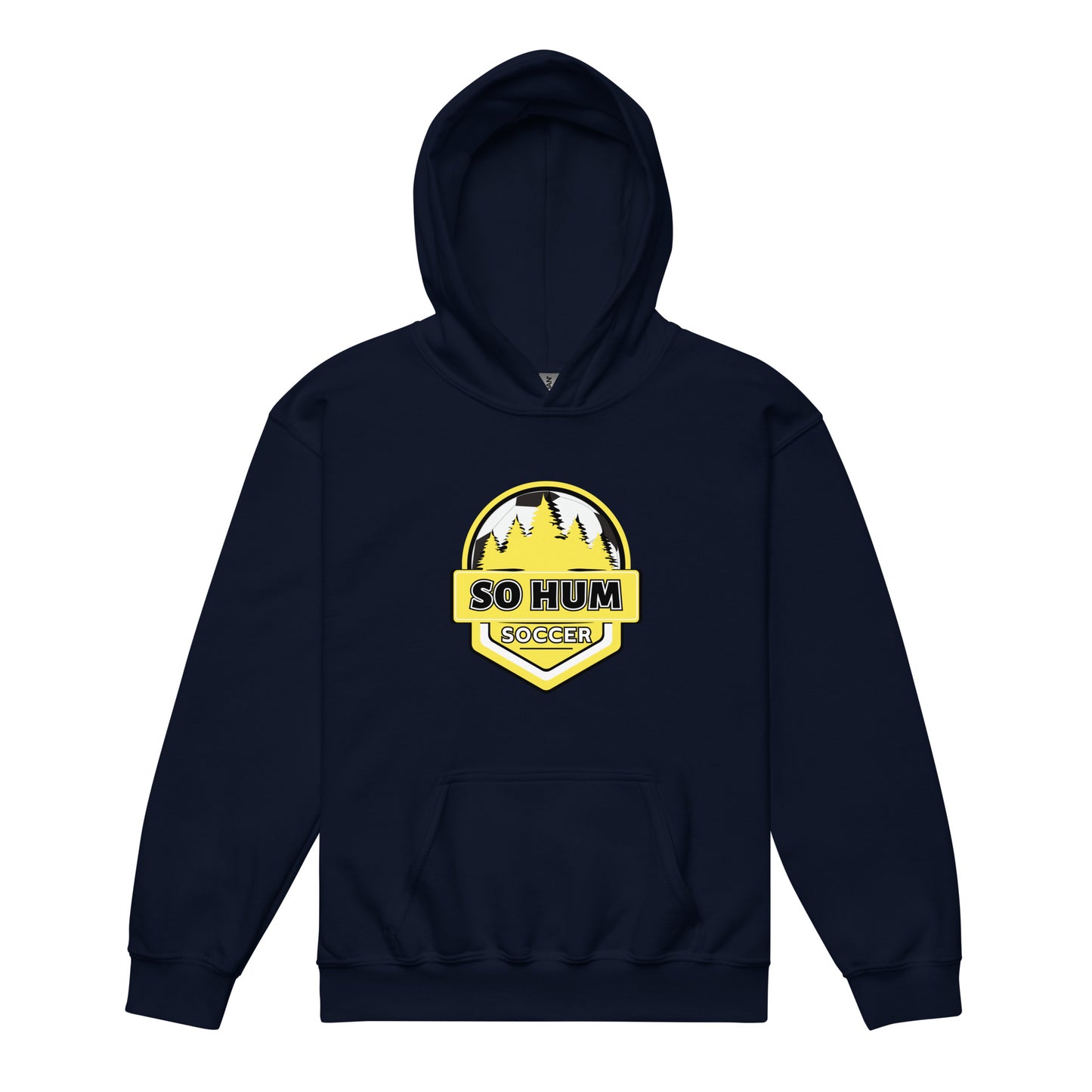 So Hum Soccer Yellow Youth heavy blend hoodie