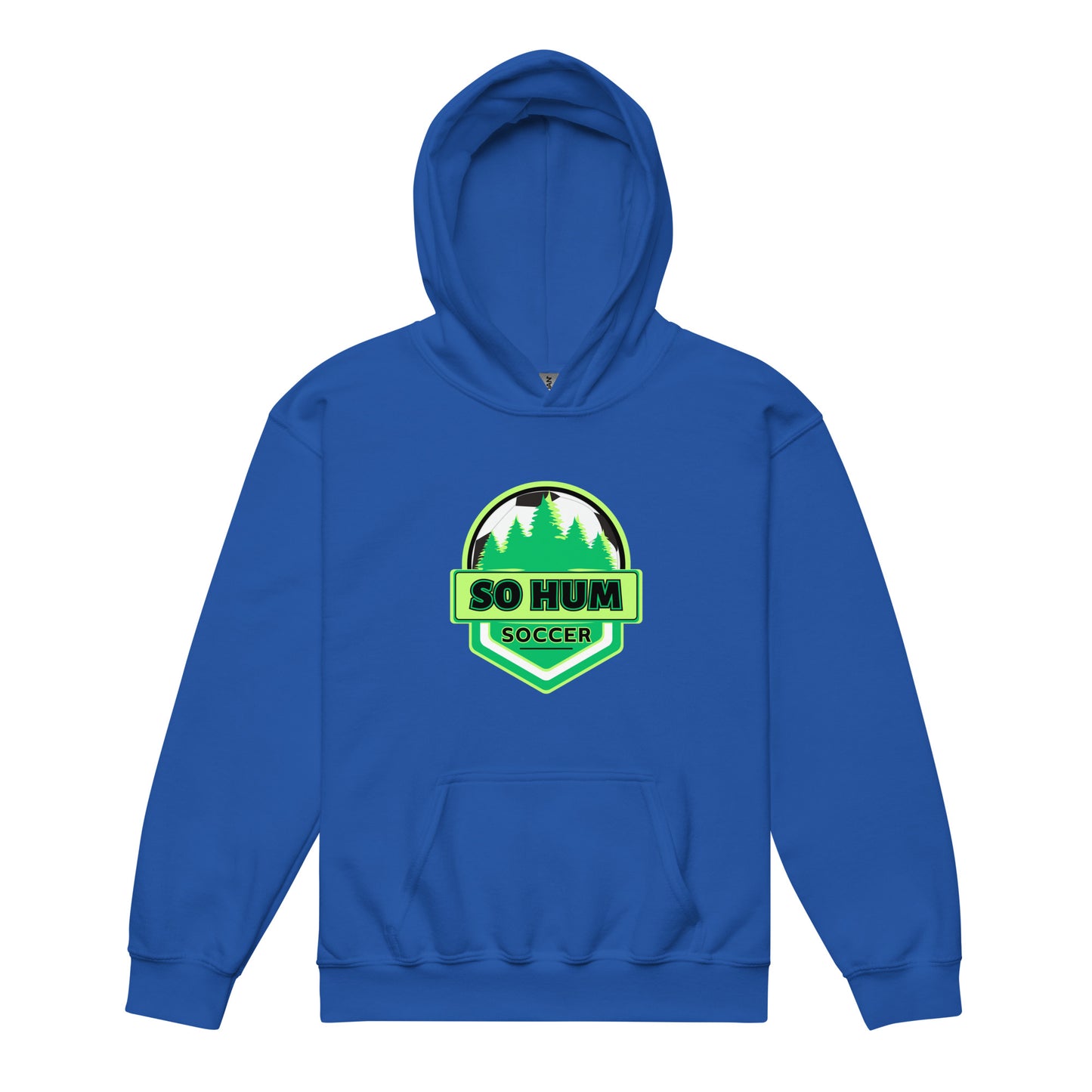 So Hum Soccer Green Youth heavy blend hoodie