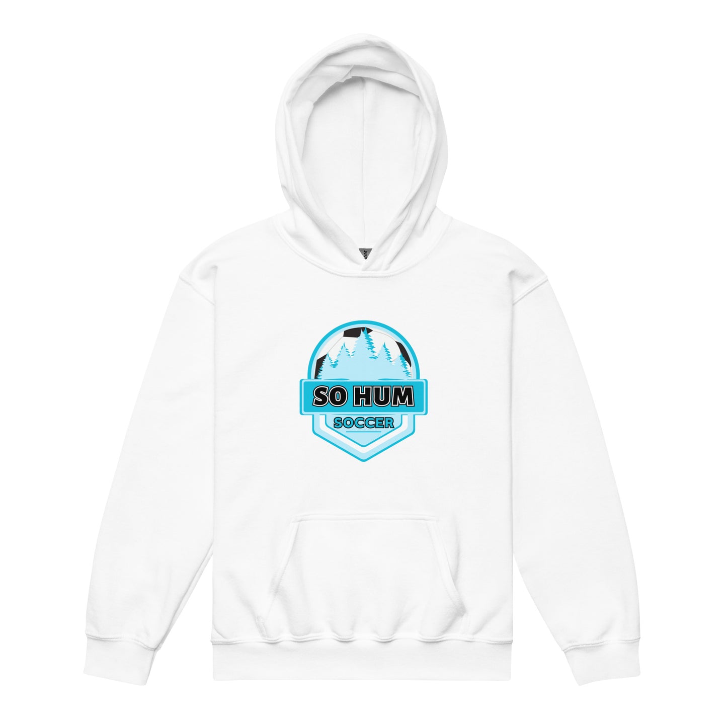 So Hum Soccer Blue Youth heavy blend hoodie