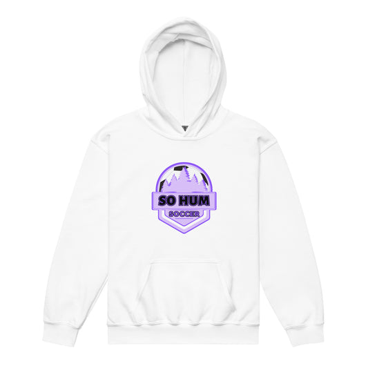 So Hum Soccer Purple Youth heavy blend hoodie