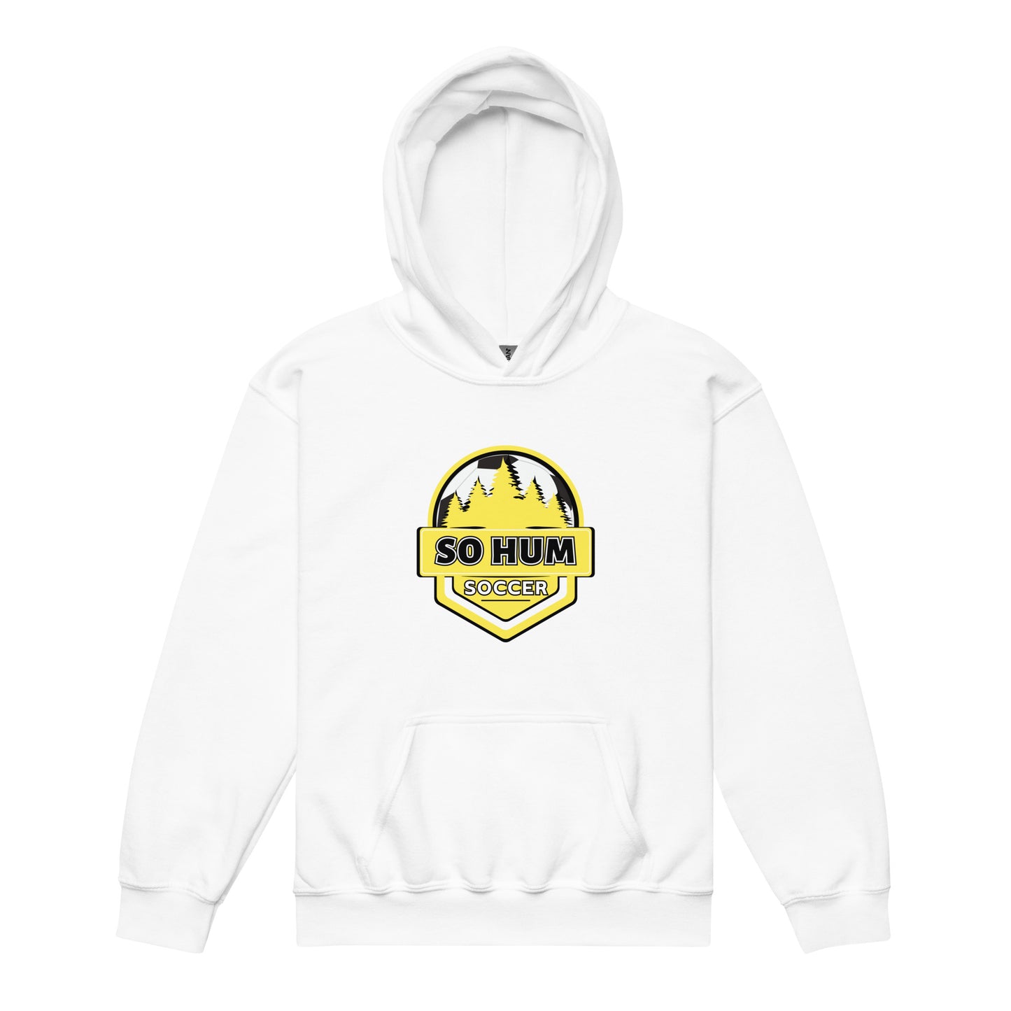 So Hum Soccer Yellow Youth heavy blend hoodie