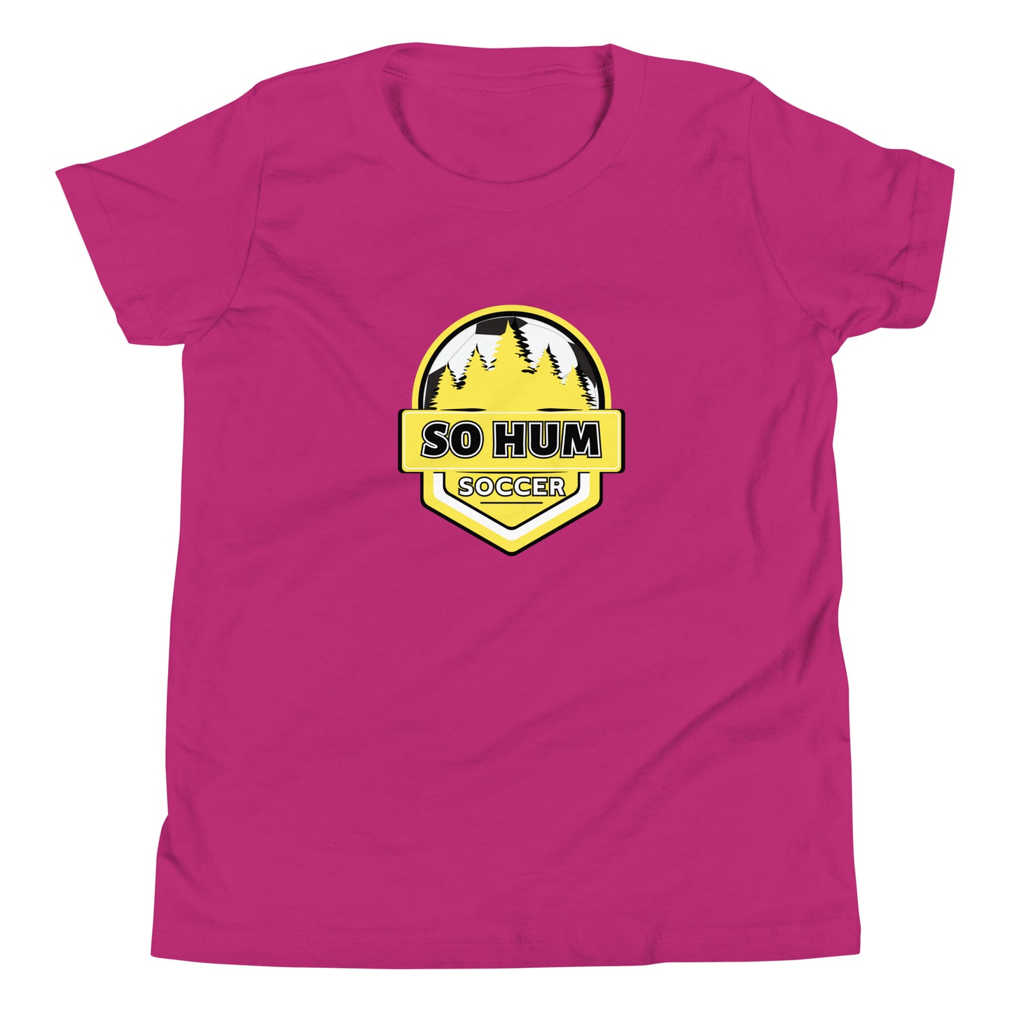 So Hum Soccer Yellow Youth Short Sleeve T-Shirt